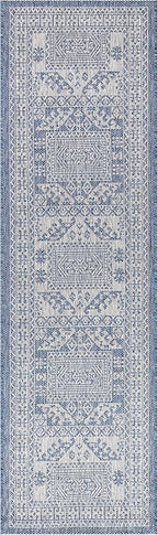 Keen Home Design Terrace Outdoor Runner Rug - 2x6 Washable Indoor/Outdoor Rug for Patio, Kitchen, Balcony, Beach, Garden, Deck and Porch, Size: 2'2"x5'7"