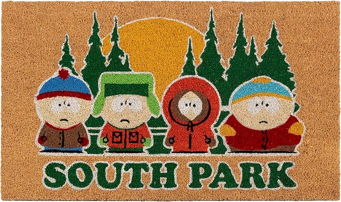 Gertmenian Coir Doormat - 2x3 Welcome Mat (2-Pack), Ideal for High Traffic Areas in Front Door, Garage, Entryway - South Park Gang/South Park Blocks, 80010