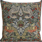 Charlotte Home Furnishings Throw Pillow Covers 16x16 in, Blue Peacock Decorative Couch Pillow Cover, Boho Decor European Tapestry Cushion Cases, Living Room Cozy Home Decor, Jacquard Woven Soft Cotton