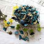 Qingbei Rina Potpourri Bags,Ocean Breeze Scented Potpourri Dried Flower, Bowl Vase Filler, Home Fragrance Sachet Petal,Seashell Beach Coastal Decor, 8.4 oz(Turquoise Teal)