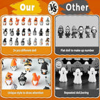 24PCS Halloween Mini Gnome Ornaments, Suitable for Halloween Party Small Gifts, Birthday Gifts Boys and Girls, Classroom Rewards,Candy Bags Collectible Animals Figurine Doll