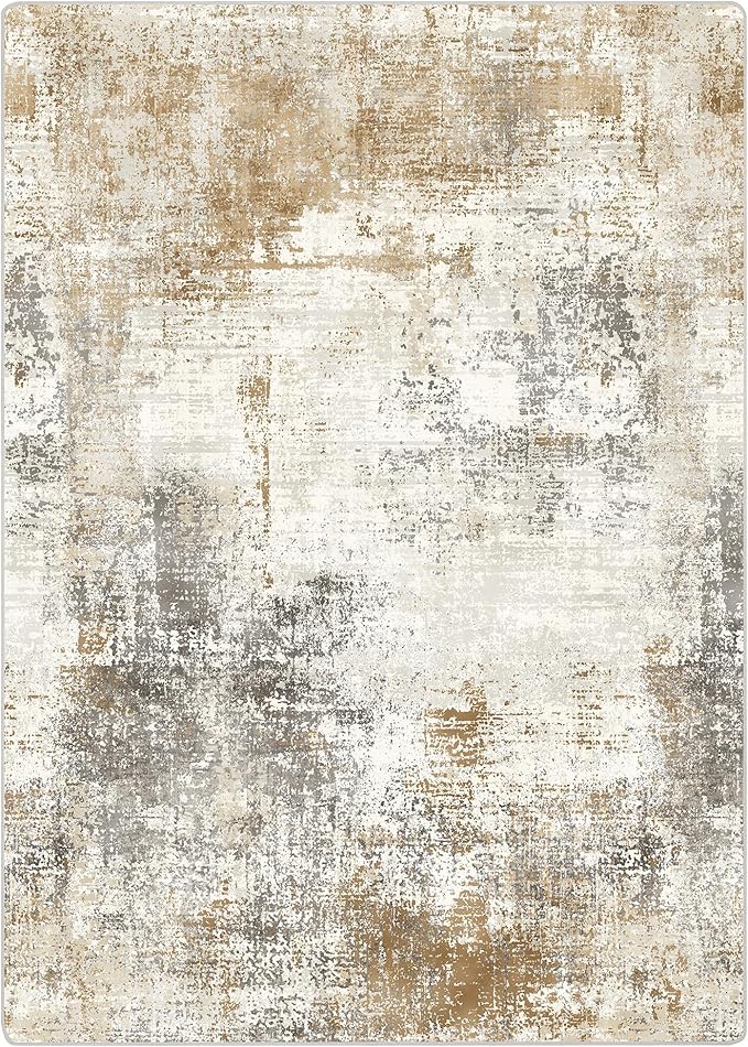 8X10 Area Rug for Bedroom Living Room, Modern Abstract Machine Washable Area Rug, Large Soft Low Pile Carpet with Non-Slip Backing for Dining Room