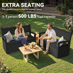 YITAHOME 70 Gallon Storage Bench Deck Box, Lockable Patio Bench, Waterproof Outdoor Pool Deck Storage for Patio Cushions, Garden Tools and Pool Supplies, Black