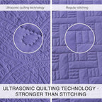 Love's cabin Quilts for Full Bed Deep Purple Bedspreads Bedding Set - Lightweight Bedspread Comforter - Coin Pattern Bedding Coverlet for All Season - 3 Pieces (1 Quilt, 2 Pillow Shams)