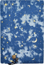 BLBMH A5 Book Covers for Paperbacks Book Cover Fit for 5.5x8.3 inch Adjustable Book Sleeve Cover for A5 Diary Books Fabric Softcover Protector for Notebook - Denim