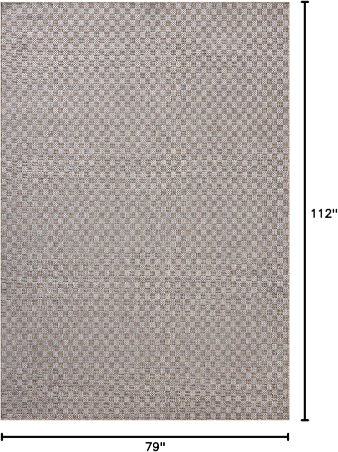 Loloi Amber Lewis Topanga Collection TOP-02 Natural/Silver 6'-7" x 9'-4" Indoor/Outdoor Area Rug