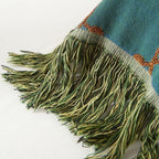 Boho Throw Blanket for Bed 60”x80”, 100% Cotton Woven Blanket for Couch Sofa, Ultra Soft 4-Layer Muslin Quilt with Bird Floral Printed, Farmhouse Bed Blanket/Cover for Living Room Decor