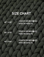 YnM Chunky Throw Blanket, Medium-Weight, Hand Knitted, Skin Friendly, Ventilated and Breathable, Machine Washable, Home Décor Piece for Couch, Sofa and Bed (Olive, 60x80 Inch)