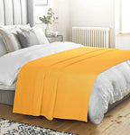 BELIZZI HOME 100% Cotton Bed Blanket, Breathable Bed Blanket Twin Size, Cotton Thermal Blankets Twin, Perfect for Layering Any Bed for All Season, Mustard Yellow