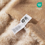 Cozy Bliss Faux Fur Throw Blanket for Couch, Fuzzy Soft Plush Thick Bubble Blanket for Sofa Bedroom Living Room, 50 * 60 Inches Tie-dye Beige