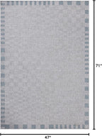 Loloi Amber Lewis Topanga Collection TOP-07 Silver/Blue 3'-11" x 5'-11" Indoor/Outdoor Accent Rug