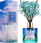 COCORRÍNA Reed Diffuser - Niagara Falls 6.7 Fl.oz Reed Diffuser Set with 8 Sticks & Preserved Baby's Breath, Reed Diffuser for Home Bathroom Shelf Decor