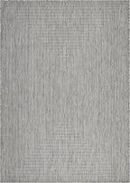 Adiva Rugs Outdoor Indoor Area Rug, Weather Resistant, Easy to Clean, Stain Resistant Floor Mat for Dining Room, Backyard, Deck, Patio (Silver Weiss, 2' x 3')