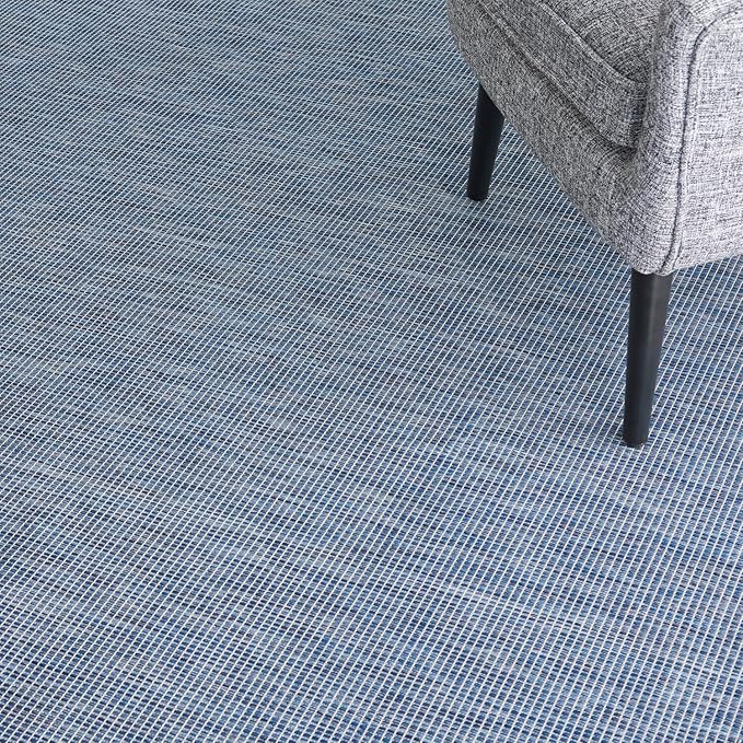 Nourison Positano Indoor-Outdoor Navy Blue 9' x 12' Area Rug, Easy Cleaning, Non Shedding, Bed Room, Living Room, Dining Room, Backyard, Deck, Patio (9x12)