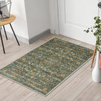 Keen Home Design 2x3 Rug - Machine Washable Entry Rug with Non-Slip Backing, Ideal for Enteryway, Kitchen, Bathroom, Laundry Room - Vintage, Easy Clean, Durable, Low Pile Rug - (2' x 3')