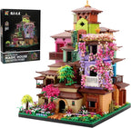 Architecture Cherry Blossom Villa Tree House Micro Building Blocks Set for Adults 14+ 7080PCS, Flower House Creative Collectible Models
