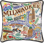 Catstudio Milwaukee Embroidered Decorative Throw Pillow