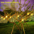 Cooo 12 Pack Solar Lanterns Outdoor Waterproof Upgraded Crystal Glass Solar Mason Jar Lights 30 LED 215% Larger SolarPanel, Anti-Rust Lid（Just a Little More,Get Double The Delight-Warm White）