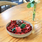 Qingbei Rina Christmas Potpourri Bags,Cinnamon Scented Potpourri Bowl Filler,Red Decorative Dried Flowers Home Fragrance Sachet,Winter Holiday Vase Filler Decor,8.4 oz