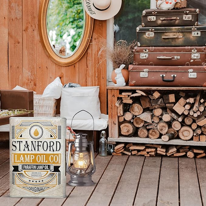 Stanford - Premium Lamp Oil - 4 Liters - Clear Paraffin, Smokeless & Odorless, Ideal for Indoor and Outdoor Use