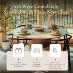 POLY & BARK Weave Dining Chairs – Mid-Century Modern Wishbone Dining Chairs with Arms, Solid Wood Frame, Indoor Use – Walnut– Set of 2 - Ideal for Dining Room, Kitchen or Stylish Accent Setting