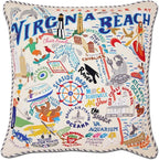 Catstudio Virginia Beach Embroidered Decorative Throw Pillow