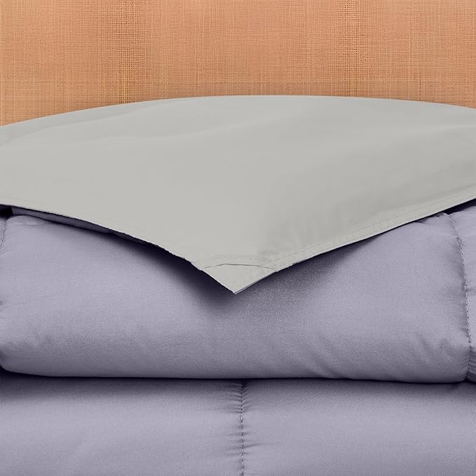 Modern Threads Down Alternative Reversible Comforter Purple/Silver Twin