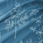 Love's cabin Mineral Blue Comforter Set Queen - Queen Size Comforter Set, 3 Pieces Cute Floral Bedding Sets for All Seasons,1 Soft Reversible Botanical Flowers Comforter and 2 Pillow Shams