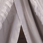 VETHIN Double Layer Princess Round Dome Canopy Bed Curtain for Girls Adults,Children Dreamy Mosquito Net,Cute Bedroom Decoration Castle Play Tent Reading Nook Canopies(Dome-Grey/White)