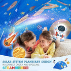 Outer Space Full Bed Tent for Kids Indoor Fort - Magical Dream Tents for Boys Pop Up Toddler Bed Canopy for Girls Bunk Bed Tent for Top Bunk - Sensory Sleep Pod for Kids Educational