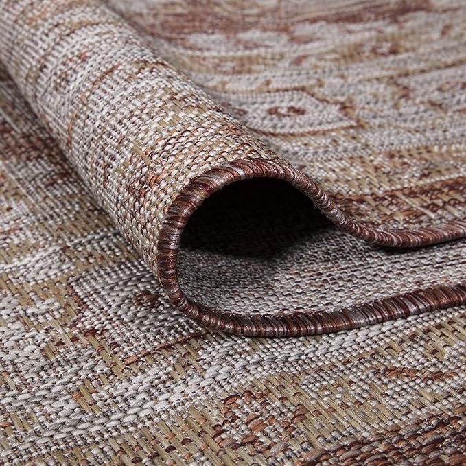 Keen Home Design Terrace Outdoor Area Rug - 6x9 Washable Indoor/Outdoor Rug for Patio, Kitchen, Balcony, Beach, Garden, Deck and Porch, Size: 6'x8'10"