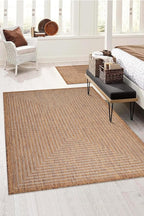 Adiva Rugs Outdoor Indoor Area Rug, Weather Resistant, Easy to Clean, Stain Resistant Floor Mat for Dining Room, Backyard, Deck, Patio (Wooden, 10' x 14')