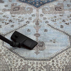 Keen Home Design 9x12 Rug - Machine Washable Area Rug with Non-Slip Backing, Ideal for Living Room, Dining Room, Bedroom - Vintage, Easy Clean, Durable, Low Pile Rug - (9' x 12')