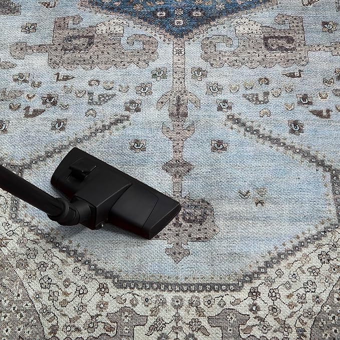 Keen Home Design 3x5 Rug - Machine Washable Entry Rug with Non-Slip Backing, Ideal for Enteryway, Kitchen, Bathroom, Laundry Room - Vintage, Easy Clean, Durable, Low Pile Rug - (3' x 5')