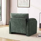 Chenille Oversized Armchair, 38.6" Wide Accent Chairs for Living Room & Bedroom Modern Lounge Chair, Upholstered Mid-Century Reading Chair, Comfy Living Room Chair, Single Sofa Chair, Green