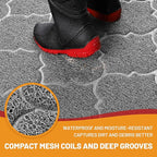 Cosyearn Door Mat, Front Door Mat, 46x35, Welcome Mats for Entryway,Garage,High Traffic Areas, Jumbo Size, Doormat Entrance, Waterproof Mat, Easy Clean, Outdoor Indoor Floor Mat,Non Slip (Grey)