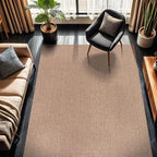 CAMILSON Easy Jute Rug 6x9, Indoor Outdoor Natural Color Farmhouse Area Rugs for Living Room Patio and Kitchen Rug, Solid Boho Woven Design, Easy-Cleaning, Washable Outside Carpet Alfombras (6 x 9)