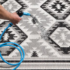 Keen Home Design Outdoor Rug - 8x10 Washable Indoor/Outdoor Rug for Patio, Balcony, Kitchen, Garden, Beach, Deck and Porch. Size: 7'9" x 10'2"