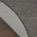 Nourison Positano Indoor/Outdoor Charcoal 6' x Round Area Rug, Easy Cleaning, Non Shedding, Bed Room, Living Room, Dining Room, Backyard, Deck, Patio (6 Round)