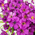 Uieke 16PCS Artificial Flowers for Outdoors UV Resistant Fake Flowers for Outside Indoor Home Porch Window Box Spring Summer Décor (Purple)