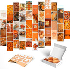 Y2K BOO Vibrant Orange Wall Collage Kit - 50 Aesthetic Posters for Room Decor, Perfect Dorm and Bedroom Wall Art, Trendy Orange Collage Kit for Teen Girls