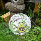 Sungmor 3PC Pretty Garden Stepping Stones, 9.8" Large Concrete Decorative Stones with Beautiful Pattern, Unique Outdoor Lawn Accents, Yard Walkway Flower Bed Wall Shelf Welcome Friends Decorations