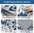 Area Rug 3x5 Blue White Washable Entry Rug Multicolored Tropical Botanical Modern Floral Indoor Kitchen Door Mat Entrance Carpet Non Slip for Bedroom Living Room, Porch