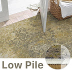 Area Rugs 8x10 for Living Room Bedroom, Modern Abstract Honeycomb Geometric Design, Machine Washable Rug, Large Soft Low Pile Floor Cover with Non Slip Backing for Dining Room, Brown/Tan