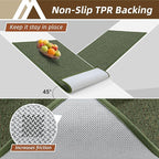 COSY HOMEER-Door-Mat 36"x60" Non Slip Absorbent Entryway Rugs Dirt Trapper Doormats Washable Entrance Mats Low Pile Welcome Floor Mat for Front Back Door and Entry Mats,Green