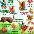 Mood Lab Fairy Garden - Miniature Fairies Figurines Accessories - Camping Kit of 9 pcs - Set for Outdoor or House Decor