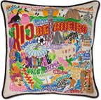 Catstudio Rio De Janeiro Embroidered Decorative Throw Pillow