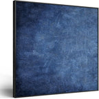 Large Framed Navy Blue Modern Abstract Wall Art for Living Room, Canvas Paintings Artwork for Walls, Minimalist Blue Art Prints Pictures for Hallway, Bedroom, Office Wall Decor -30x30 Inch