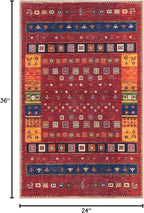 Keen Home Design 2x3 Rug - Machine Washable Entry Rug with Non-Slip Backing, Ideal for Enteryway, Kitchen, Bathroom, Laundry Room - Vintage, Easy Clean, Durable, Low Pile Rug - (2' x 3')