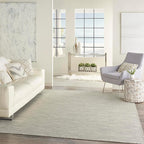 Nourison Home Positano 9' x 12' Light Grey Modern Indoor/Outdoor Rug Polypropylene